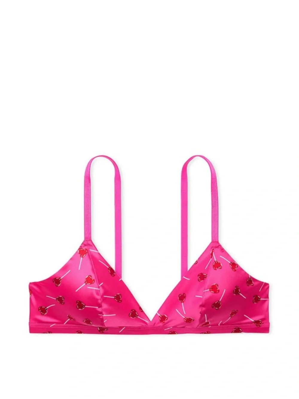 Victoria's Secret Hot Pink Cherry-Print Triangle Bralette - Picture 16 of 16